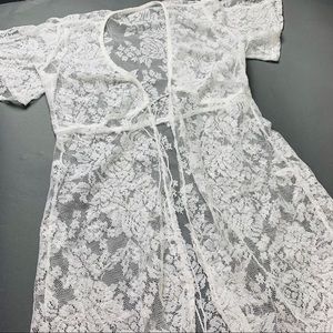 SWIMSUIT FOR WOMEN LACE COVER-UP. FRONT OPENING